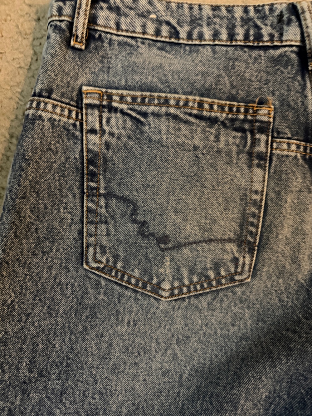 Free People We The Free Deep Trance Dropped Boyfriend Jeans w/FP shop bag☺️ (31) - Picture 4 of 6